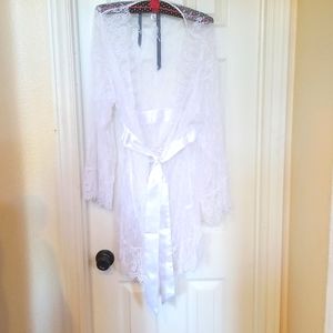 Lace Sexy White Chemise/Robe